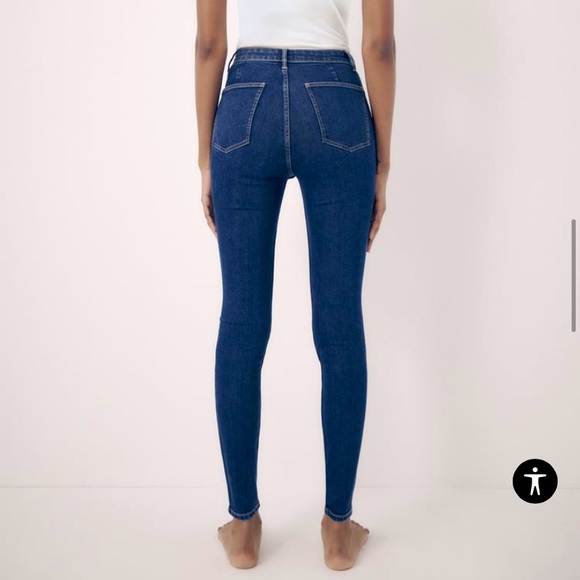 Zara Trafaluc Denim Collection Dark Blue Skinny Jeans - Picture 3 of 12